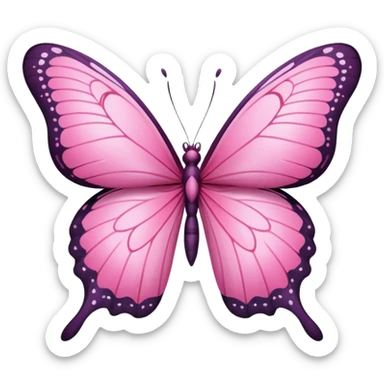 Pink butterfly sticker