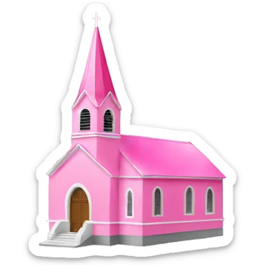 Pink église  sticker
