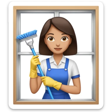Window Cleaner woman  sticker