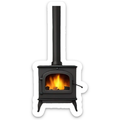 wood burning stove sticker