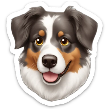 Braun gefleckte Australian Shepherd Hündin sticker