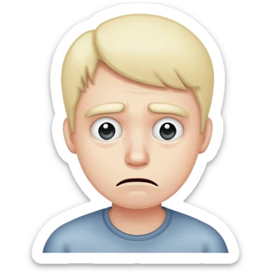 Sad face barfing  sticker