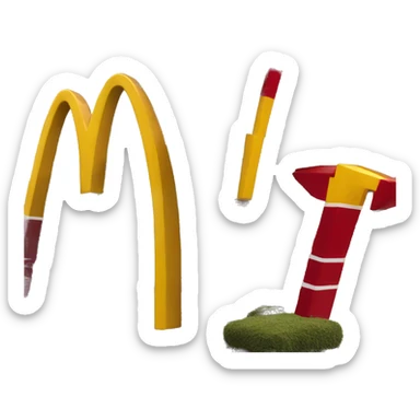 Mcdonalds logo but the letter K sticker