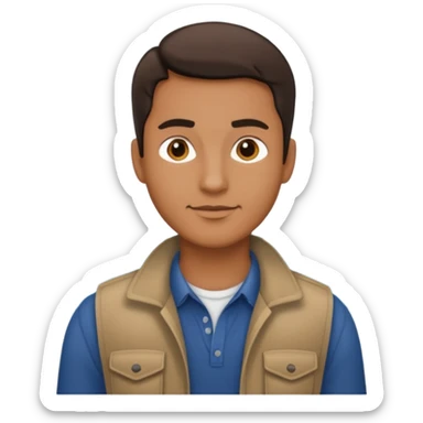 male in casual attire outdoors sticker