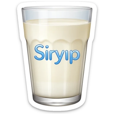 es como una bebida blanca y que diga siryp simple sticker