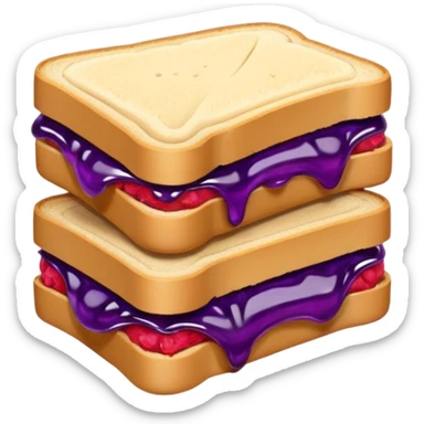 peanut butter & jelly sandwich  sticker