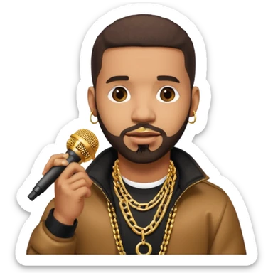 drake with microphone sticker