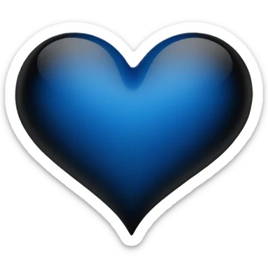 heart-deep-blue-and-black-color sticker