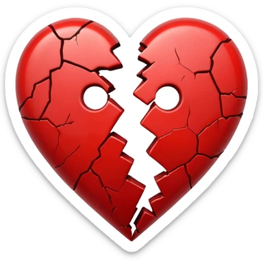 Broken heart emoji sticker
