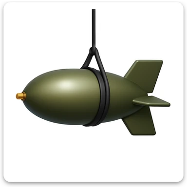 Create an emoji that looks exactly like the reference image in iOS emoji style. The emoji should have 3D appearance, shiny surface, smooth gradients, soft shadows, and a realistic bomb shape with a classic emoji look. Add a subtle highlight to the body of the bomb. sticker
