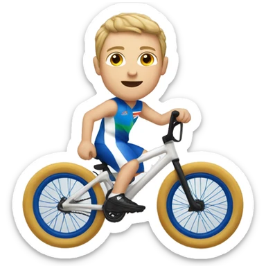 summer olympics bmx boy caucasian sticker