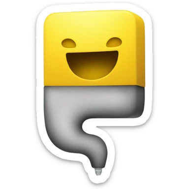 Yellow square vape sticker