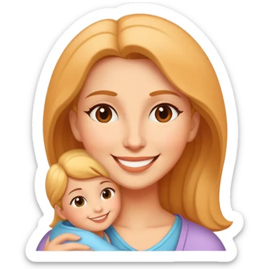 A loving mother figure with a warm smile sticker