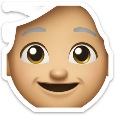 A grandma putting her smiling dentures in sticker