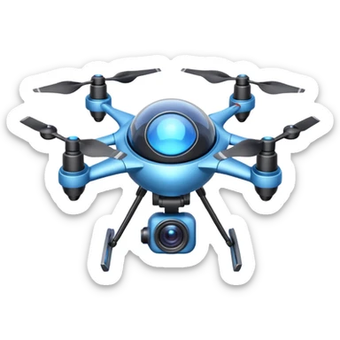 space explorer drone object icon, small futuristic drone with camera lens, glowing blue lights, sci-fi metal body, antenna details, 3D cartoon, mobile game icon style, centered, clean background, soft shadow, no text, no watermark
 
 sticker