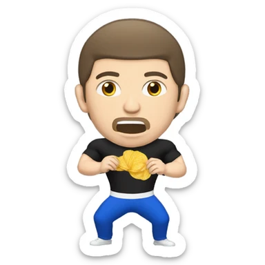 Khabib qui mange des chips sticker