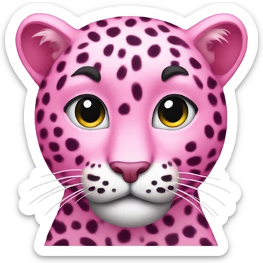 pink leopard sticker