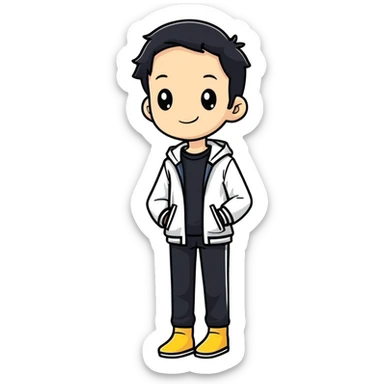 shiny intimate skin and open jacket sticker