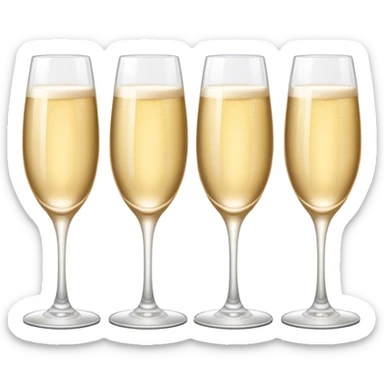 champagne glasses sticker