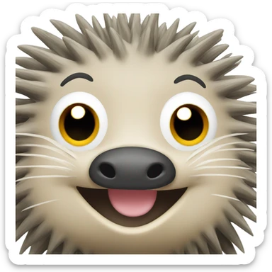 porcupine smiling sticker