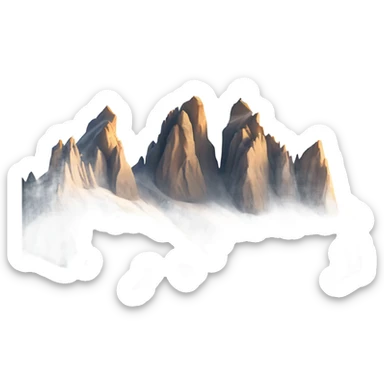 Dolomites peak sticker