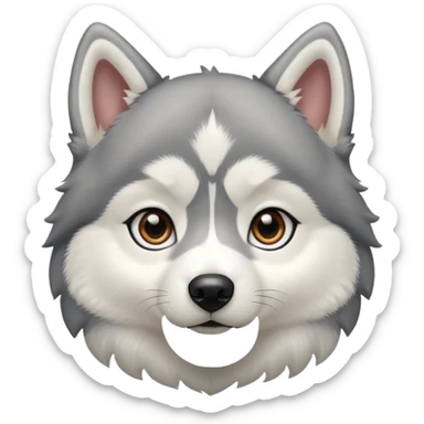 a husky puppy sticker