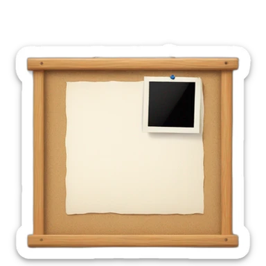 notice board with photo sticker