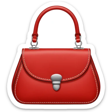 red letaher purse sticker