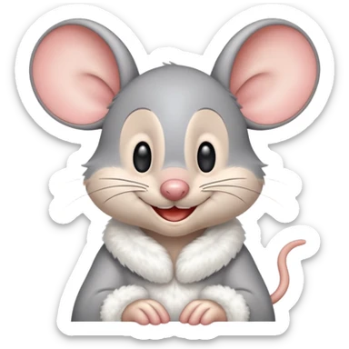 cheerful mouse character inspired by classic Disney style sticker