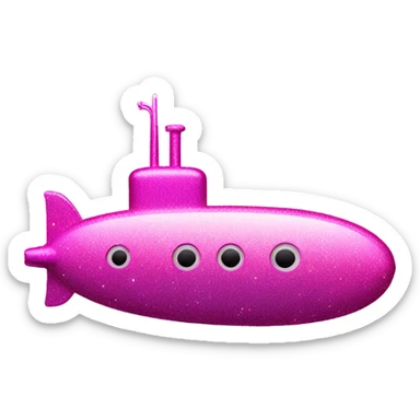 Pink ombre submarine with glitter sticker