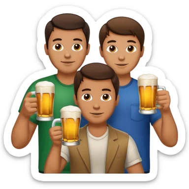 Seahawks drinking 3 men all brunette  sticker