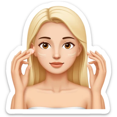 woman face massage sticker