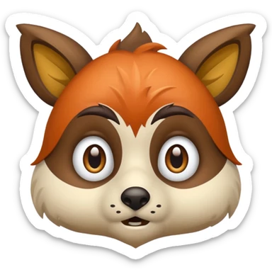 woodland spirit skeptical look with one brow raised sticker