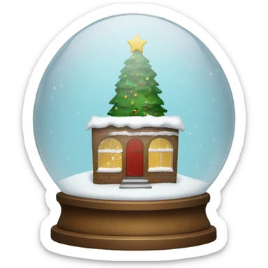 Christmas snowglobe sticker