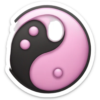 pink yin yang sticker