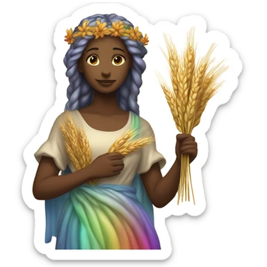 astrology virgo the maiden iridescent  sticker