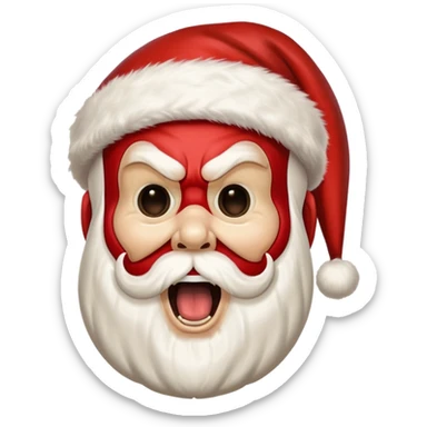 scream mask santa sticker