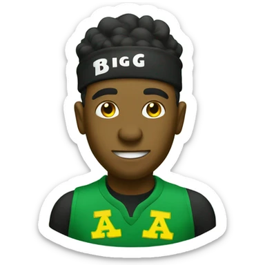 The word biggiedoo in Jamaican colors  sticker