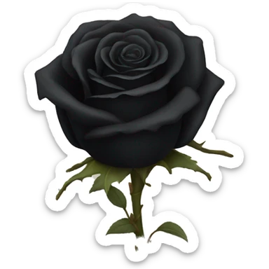  dead black rose sticker