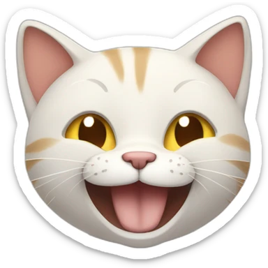 cat with thumbs up muscles and big smile sticker