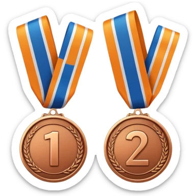 make bronze medal with a 1 then another one with 2 then another one with 3 sticker