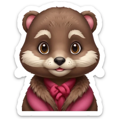 Cute coquette Otter sticker