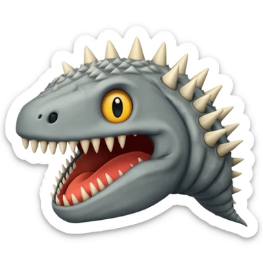 Sand worm from dune make the mouth a hole with long spiky teeth sticker
