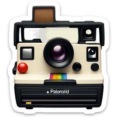 Polaroid camera + made photo  sticker