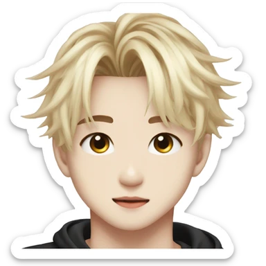 Stray kids bangchan blonde hair sticker