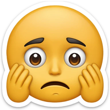 very tired face sticker