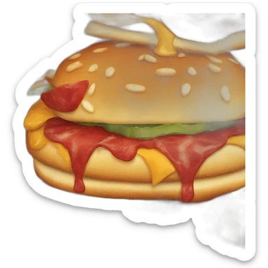 grilled burger pattie s sticker