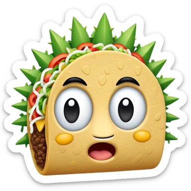 Taco from BFDI sticker