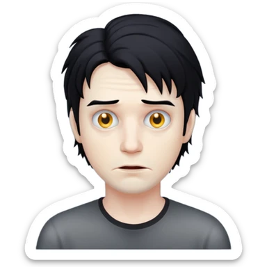 A creepy man sticker