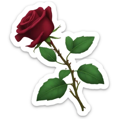 Dark red rose sticker